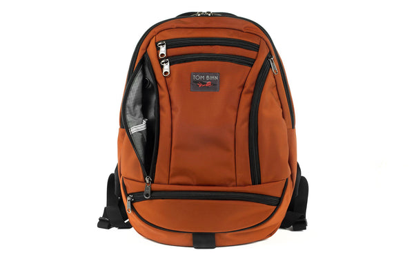 The Synapse 19 in Burnt Orange 525 Ballistic with Mountain Grey (grey with light grey grid) 210 Cerylon interior.